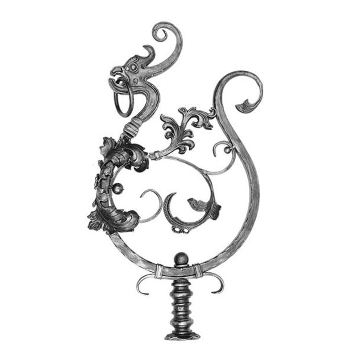 Montant pentru balustrada si poarta, Stift Lux Design, Fier Forjat, 86x47cm