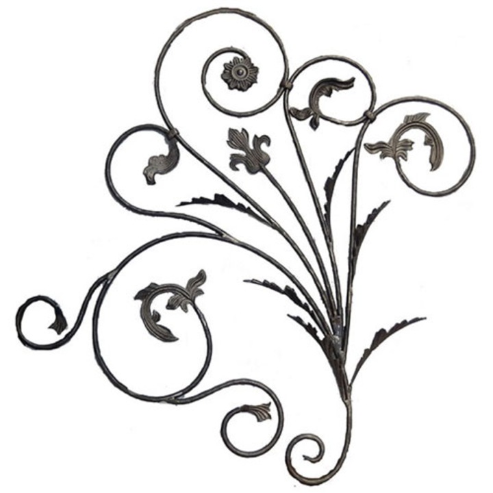 Ornament central pentru balustrada, poarta si gard, Stift Lux Design, Fier Forjat, 88x75cm