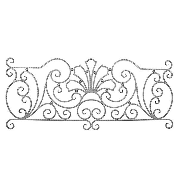 Ornament central pentru balustrada, poarta si gard, Stift Lux Design, Fier Forjat,190x80cm