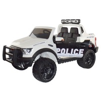 masinuta electrica politie premier ford raptor 12v roti cauciuc eva scaun piele ecologica alb imagen 21_0_
0