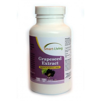 Extract din Samburi de Struguri Grapeseed 100cps Smart-Living Extract din Samburi de Struguri Grapeseed 100cps Smart-Living