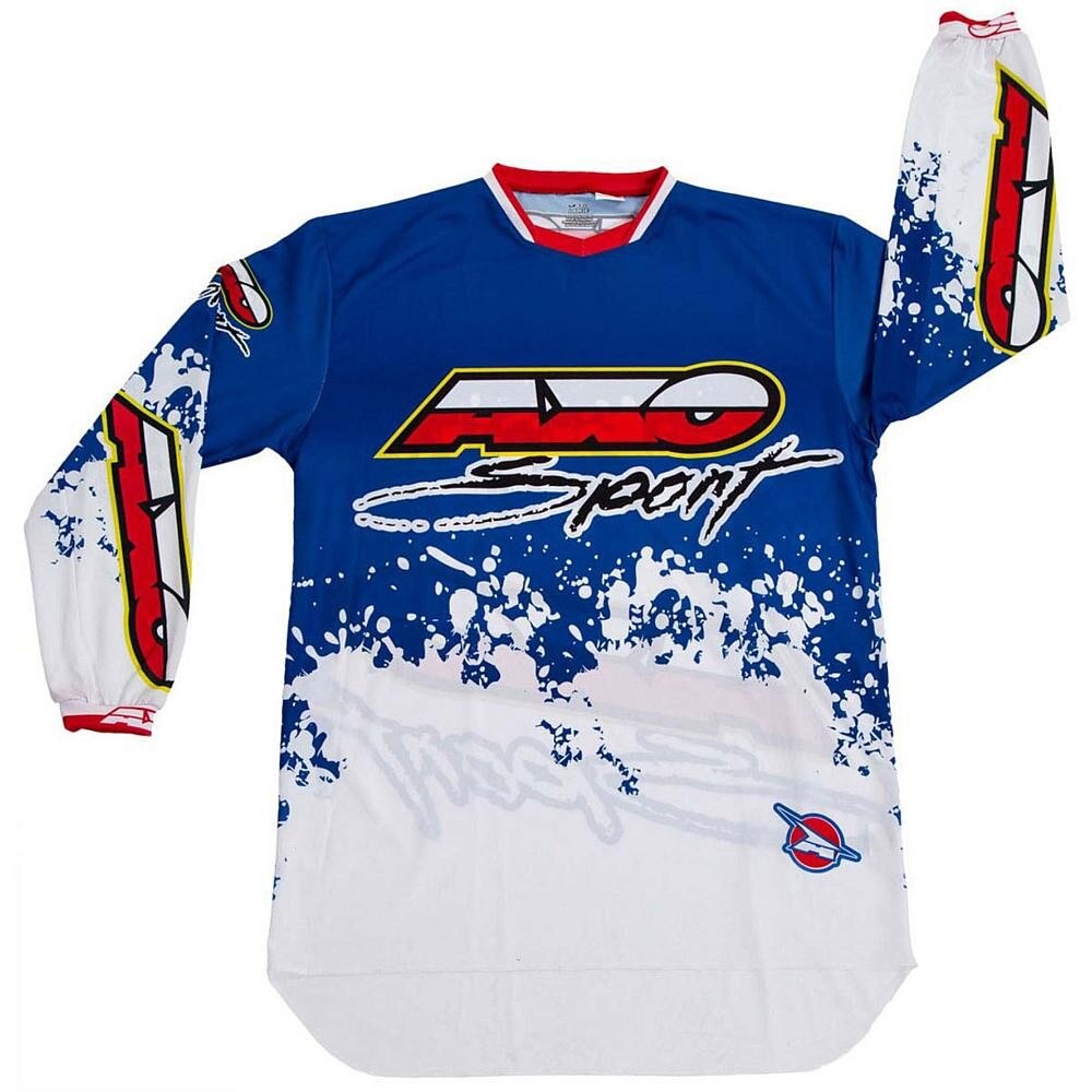 Tricou Moto AXO Peak, Albastru/Alb, Marime XXL