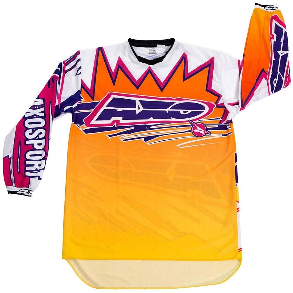 Tricou Moto AXO Dyemax, Portocaliu/Galben, Marime XL
