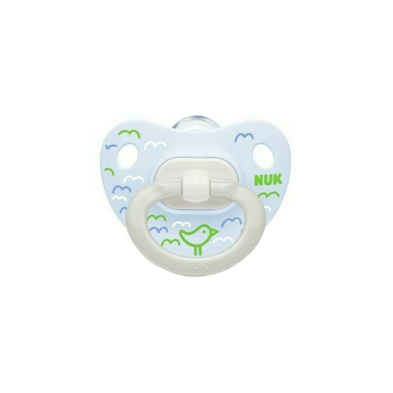 Suzeta ortodontica din silicon Nuk Happy Days 730321AA, Albastru 0-6 luni