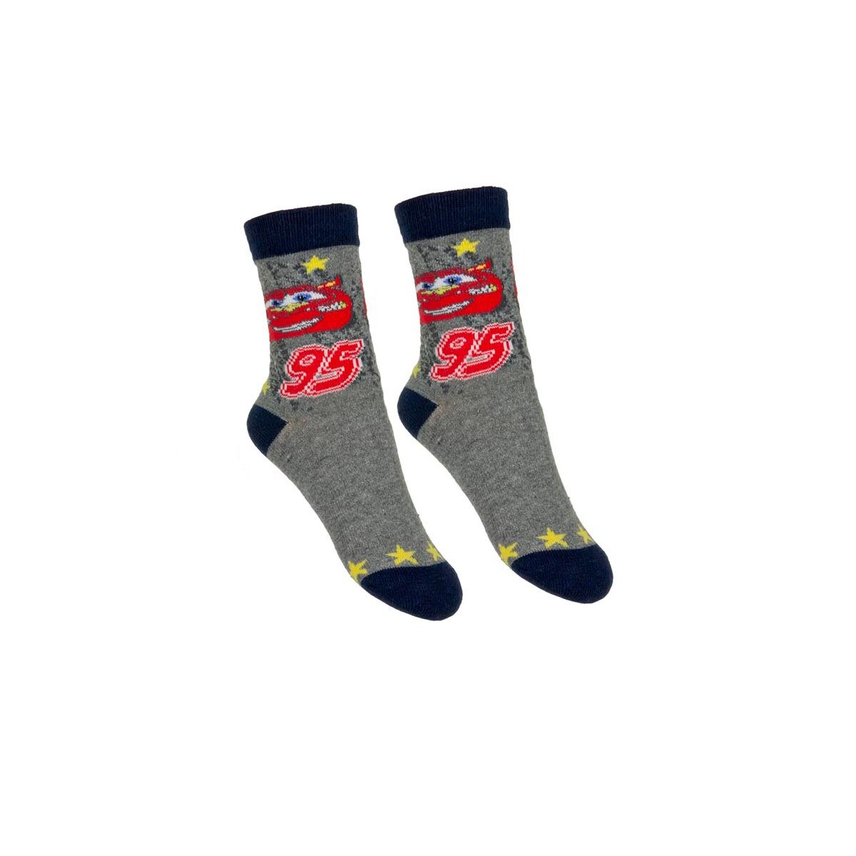 Sosete baieti, Disney, Cars 95, stelute din bumbac , gri