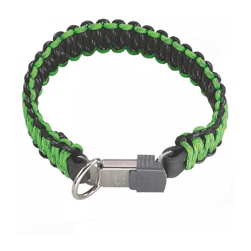 Zgarda Sprenger Paracord verde cu eliberare rapida Lungime 55 cm