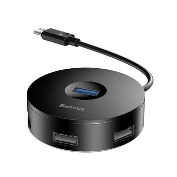 Hub USB-C Baseus 4-in-1, Round Box HUB, intrare USB-C, iesire 1 x USB 3.0 si 3 x USB 2.0 Hub USB-C Baseus 4-in-1, Round Box HUB, intrare USB-C, iesire 1 x USB 3.0 si 3 x USB 2.0
