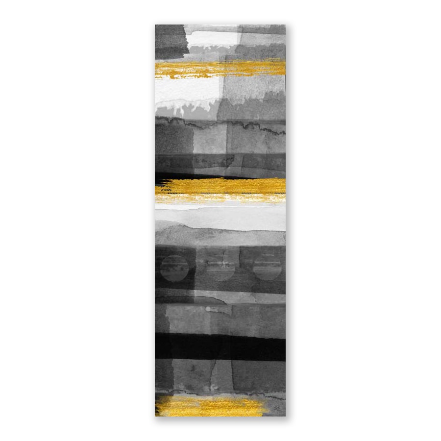 Tablou Canvas - Abstract IV, Linii, Auriu, Gri, 50 x 150 cm
