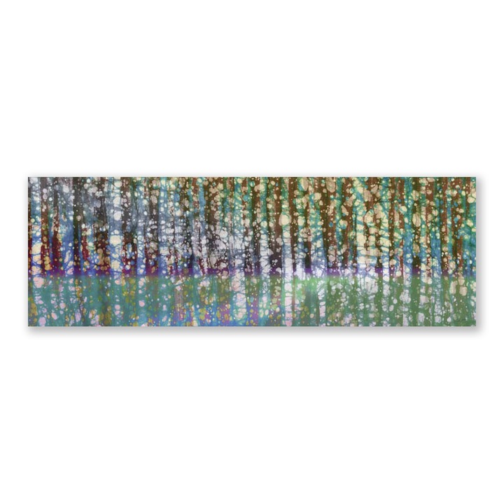Tablou Canvas - Abstract I, Verde, Mov, Padure, 30 x 90 cm