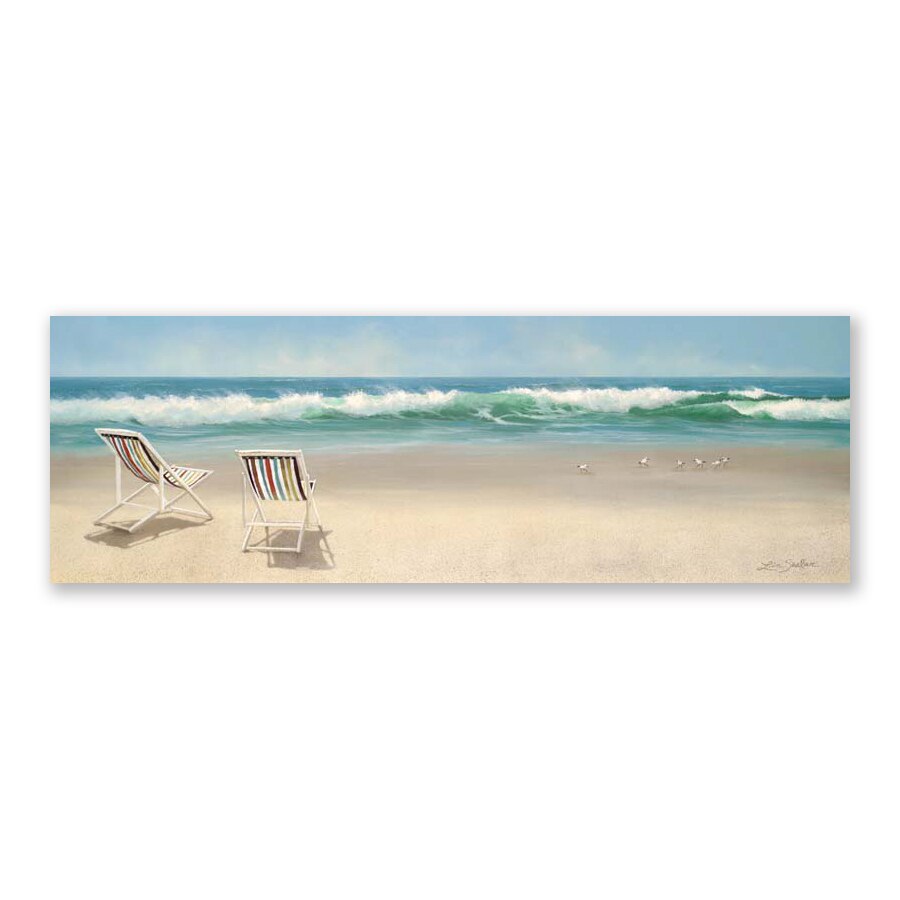 Tablou Canvas - Mare, Scaune, Pasari, Pescarusi, 30 x 90 cm