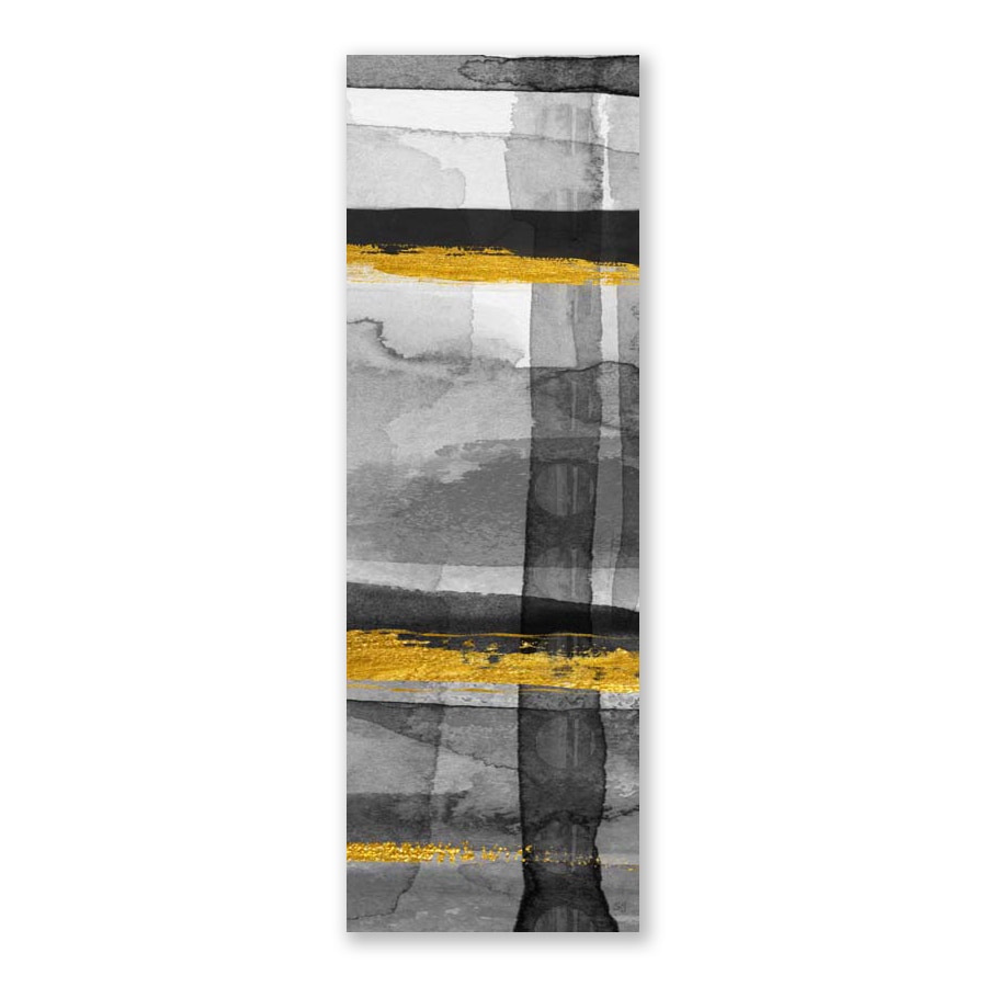 Tablou Canvas - Abstract II, Linii, Auriu, Gri, 30 x 90 cm