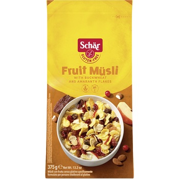 Musli cu fructe fara gluten Fruit Müsli , Schar 375gr Musli cu fructe fara gluten Fruit Müsli , Schar 375gr
