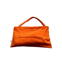 Prosop de plaja/sezlong tip geanta, COZY TOWELS, 100% bumbac, Portocaliu, 70 x 180 cm