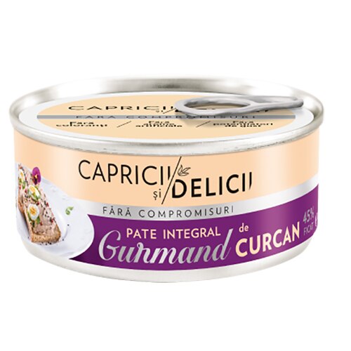 Pate integral ficat de curcan Capricii si Delicii, 115g