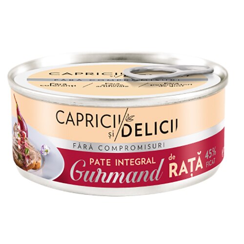 Pate integral ficat de rata Capricii si Delicii, 115g
