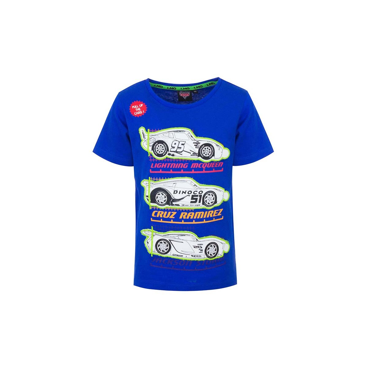 Tricou pentru baieti, Cars, Pull up the cars, albastru