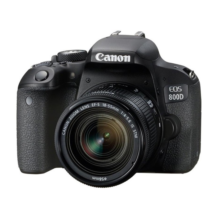 Фотоапарат Canon EOS 800D Kit 18-55 IS STM, 24.2MP, Wi-Fi Bluetooth, черен