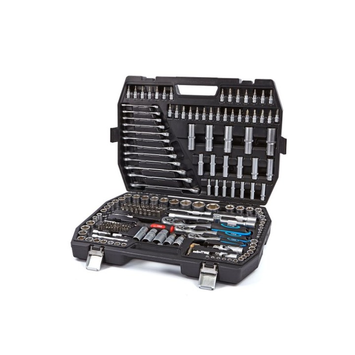Комплект инструменти HBM, 216 части, Черен