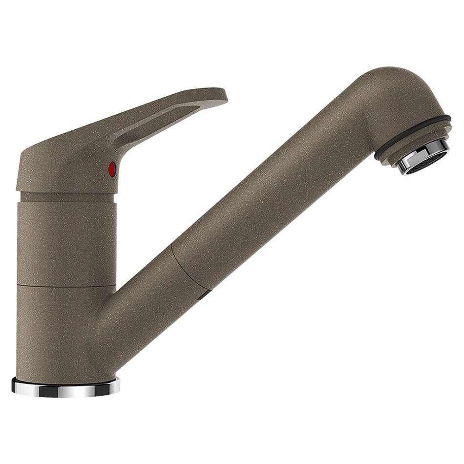 Baterie granit Schock Cosmo cu Dus Extractibil Alpaca Cristalite, finisaj granit, rotatie tija la 150 grade