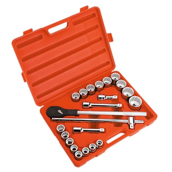 Trusa chei tubulare bihexagonale, 3/4”, 19-50mm, 22 piese, Sealey Trusa chei tubulare bihexagonale, 3/4”, 19-50mm, 22 piese, Sealey