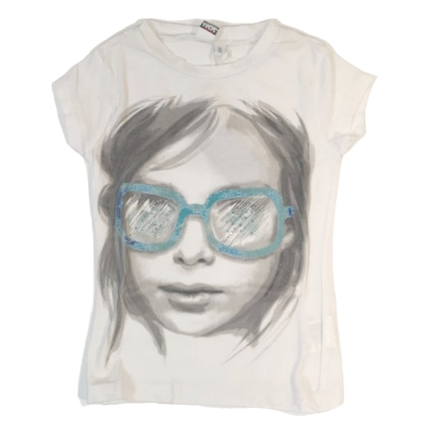 Tricou fete iDO, alb, desen fata