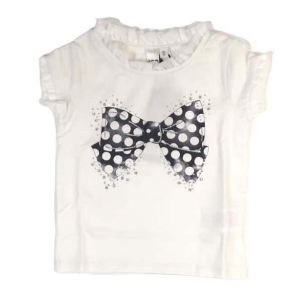 Tricou fete iDO, alb, model funda