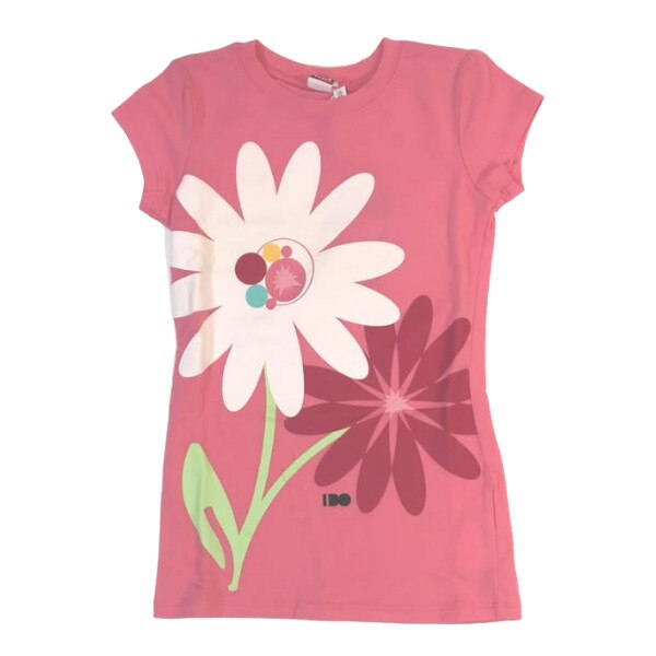 Tricou fete iDO, 5 ani, roz, model floare
