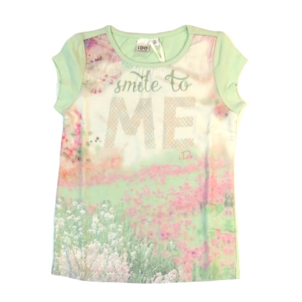Tricou fete iDO, verde, model imprimeu desen
