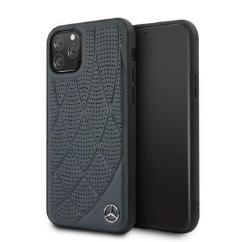 Husa iPhone 11 Pro Mercedes Perforated Leather Navy Husa iPhone 11 Pro Mercedes Perforated Leather Navy