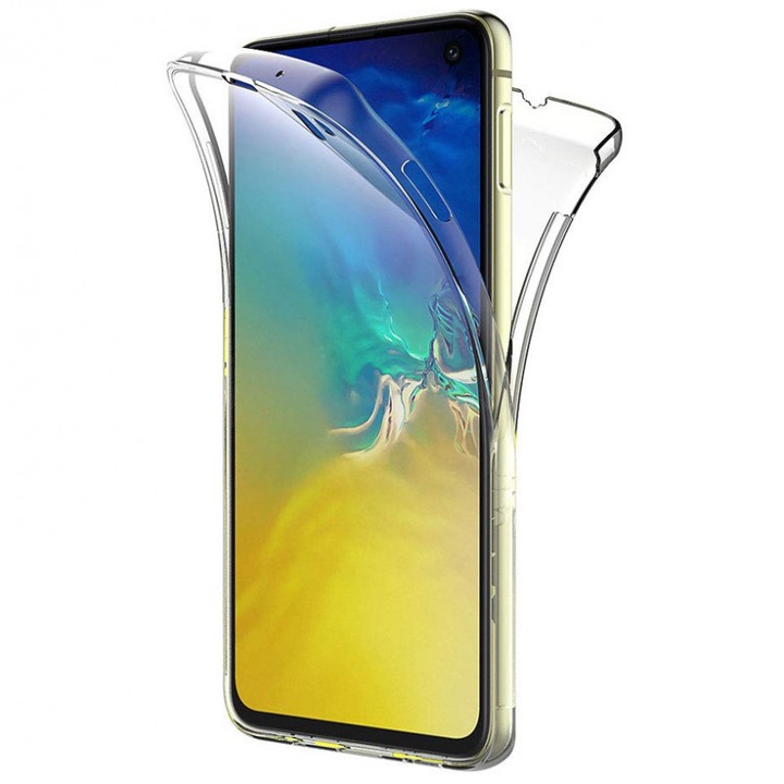 Husa 360 compatibila cu Samsung Galaxy S10e - Transparent fata+spate