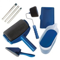 pachet promo 2x trafaleti paint roller cu umplere si rezervor recipient cu brat extensibil 2 accesorii pentru colturi  bec albastru camping imagen 10_0_
0