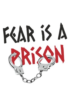 Tricou personalizat, Fear is a prison, Negru