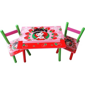 Masuta copii din MDF cu doua scaune Novokids™ My first table, dimensiuni 59X39X40, Suprafata lucioasa, Model Capsunica, Rosu cu Roz Masuta copii din MDF cu doua scaune Novokids™ My first table, dimensiuni 59X39X40, Suprafata lucioasa, Model Capsunica, Rosu cu Roz