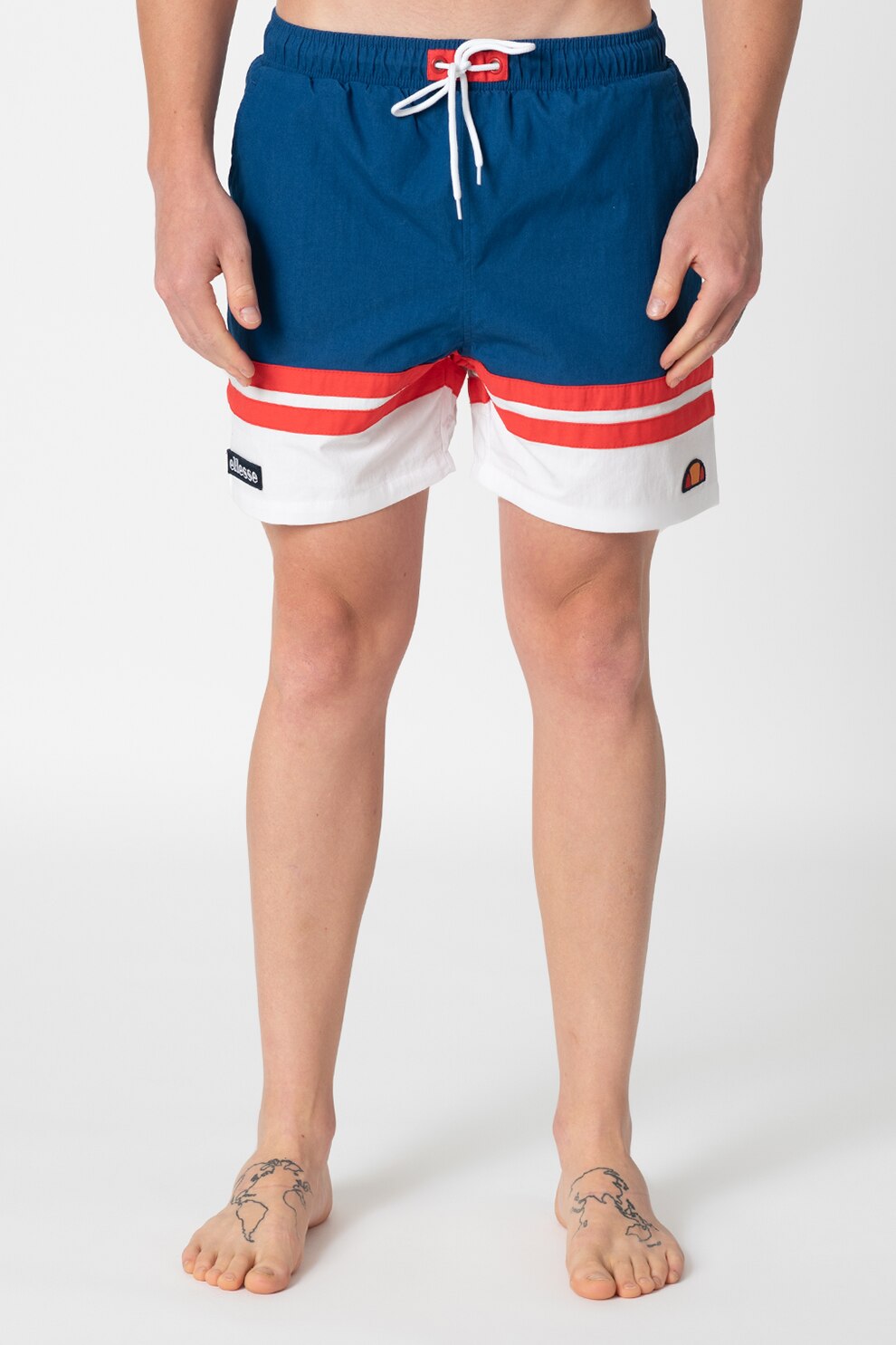 ELLESSE, Pantaloni scurti de baie, cu aspect colorblock Cefalu, Albastru, S