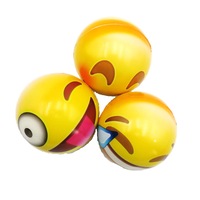 Set 3 mingii spuma ,antistres , galben,model smeley ,10cm