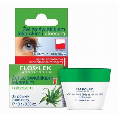 Gel pentru ochi cu aloe pentru ameliorarea si inflamarea pielii din jurul ochilor, Floslek, 10 g
