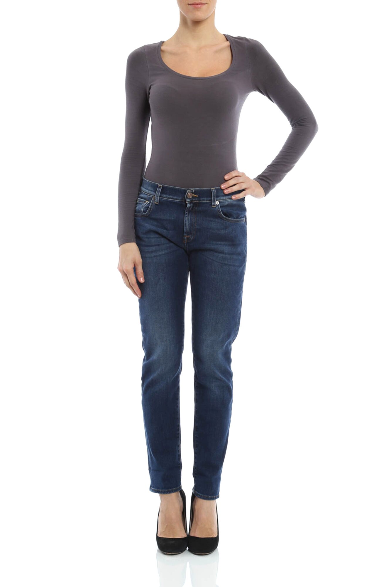 Blugi relaxed fit skinny din amestec de bumbac ,7 For All Mankind , W29-L32