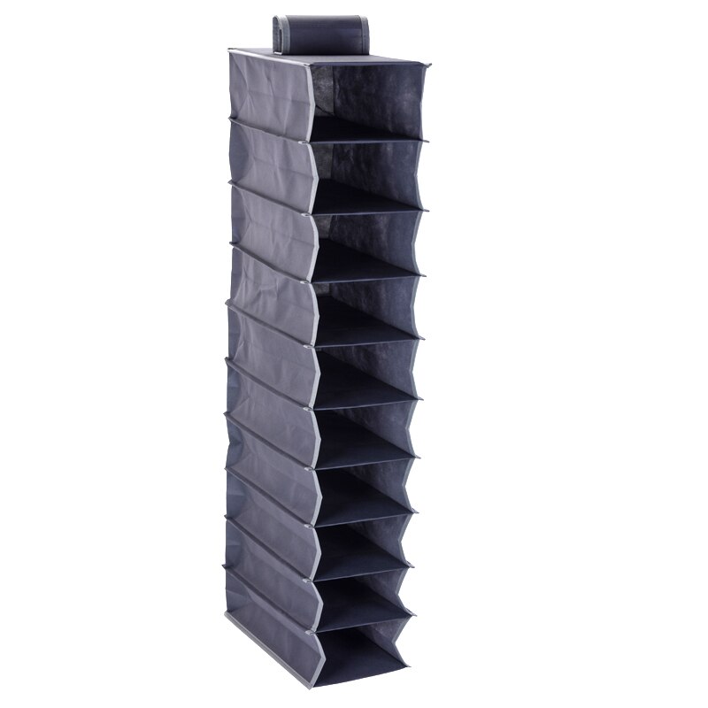 Suport organizare cu 10 rafturi, poliester, Dim 30x15x120 cm