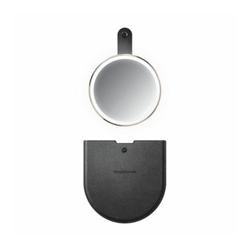 Oglinda cosmetica de buzunar cu senzor, 10,4 cm, Rose Gold - simplehuman Oglinda cosmetica de buzunar cu senzor, 10,4 cm, Rose Gold - simplehuman