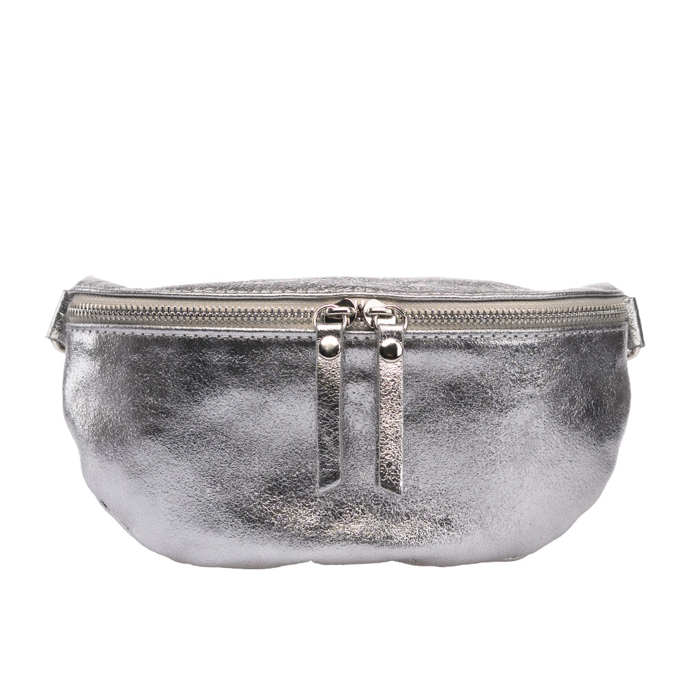 Borseta dama,piele,Toro Nero,Waist glam silver