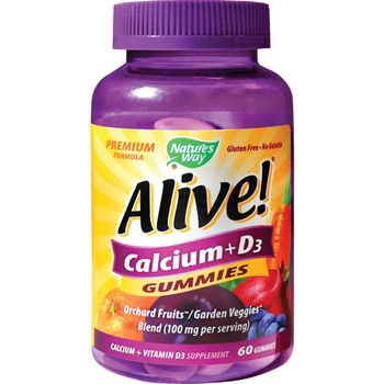 Supliment alimentar Alive Calcium + D3 Gummies Nature's Way, 60 jeleuri gumate Secom Supliment alimentar Alive Calcium + D3 Gummies Nature's Way, 60 jeleuri gumate Secom