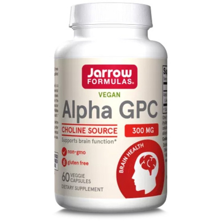 Étrend-kiegészítő Alpha GPC 300mg Jarrow Formulák, 60 kapszula Secom