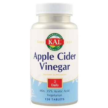 Supliment alimentar Apple Cider Vinegar (Otet de mere) 500mg Kal, 120 tablete Secom Supliment alimentar Apple Cider Vinegar (Otet de mere) 500mg Kal, 120 tablete Secom