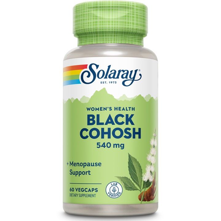 Supliment alimentar Black Cohosh 540mg Solaray, 60 capsule Secom