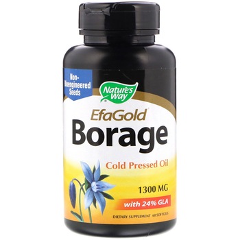 Supliment alimentar Borage 1300mg EfaGold Nature's Way, 60 capsule Secom Supliment alimentar Borage 1300mg EfaGold Nature's Way, 60 capsule Secom