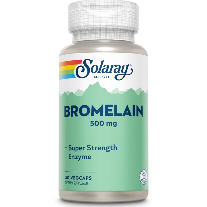 Supliment alimentar Bromelain 500mg Solaray, 30 capsule Secom