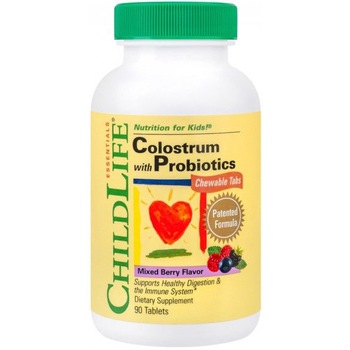 Supliment alimentar Colostrum with Probiotics ChildLife Essentials, 90 tablete Secom Supliment alimentar Colostrum with Probiotics ChildLife Essentials, 90 tablete Secom