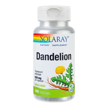 Supliment alimentar Dandelion (Papadie) 520 mg Solaray, 100 capsule Secom Supliment alimentar Dandelion (Papadie) 520 mg Solaray, 100 capsule Secom