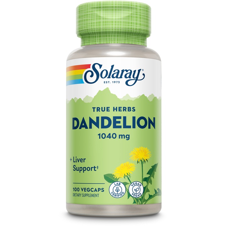 Supliment alimentar Dandelion (Papadie) 520 mg Solaray, 100 capsule Secom