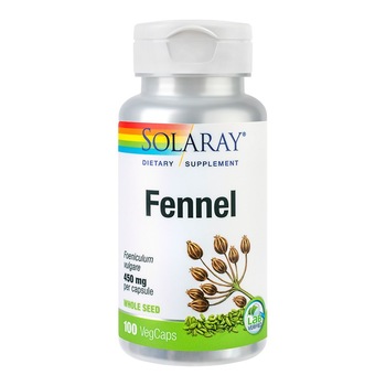 Supliment alimentar Fennel (Fenicul) 450mg Solaray, 100 capsule Secom Supliment alimentar Fennel (Fenicul) 450mg Solaray, 100 capsule Secom